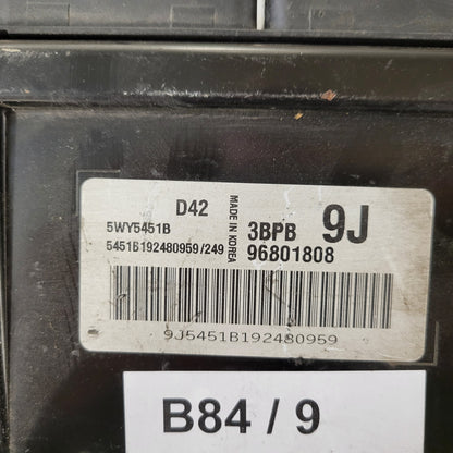 CHEVROLET MATIZ ECU / 96801808 / 5WY5451B / 3BPB / 9J / D42 / DAEWOO