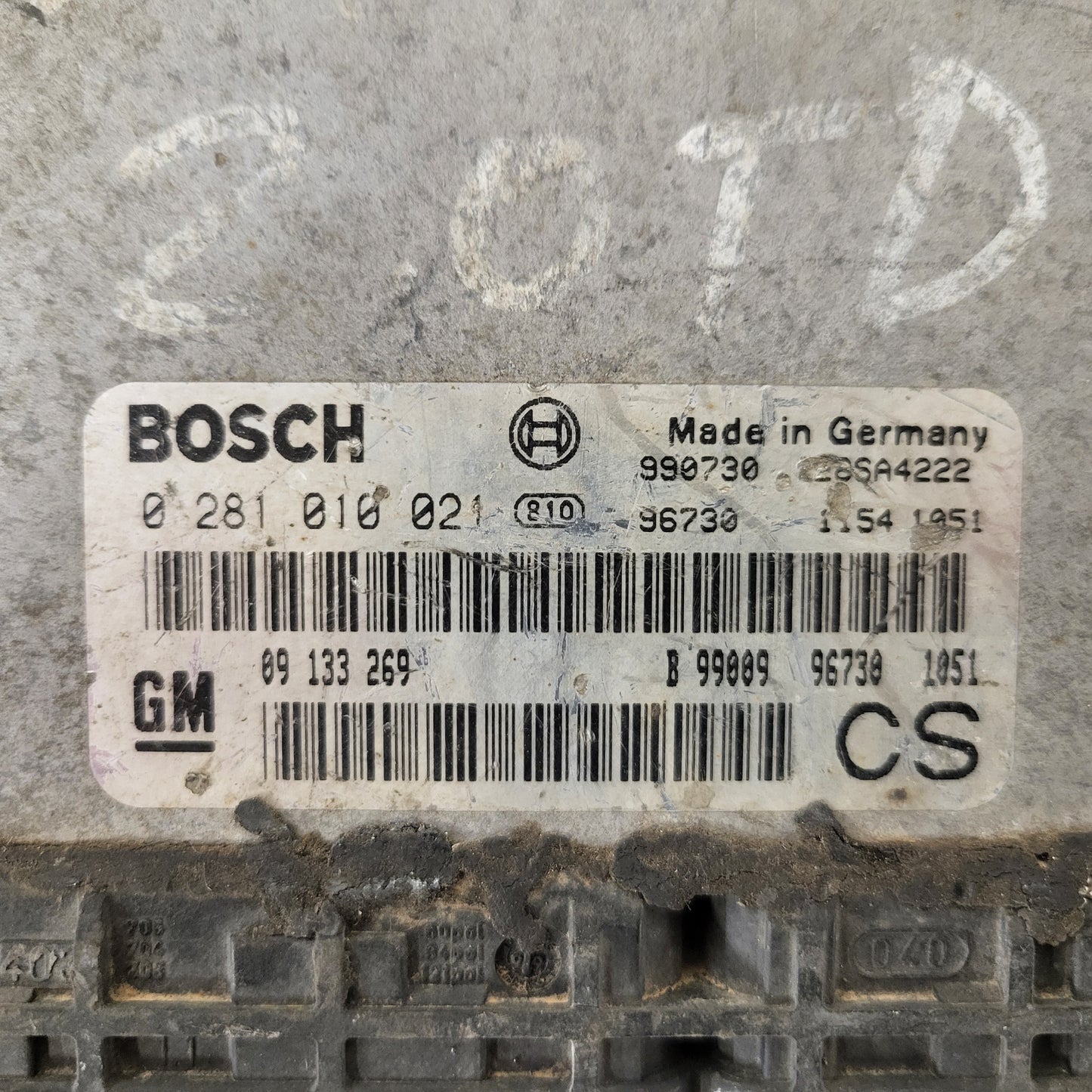 Opel Zafira ECU / 0281010021 / 09133269 / CS / BOSCH