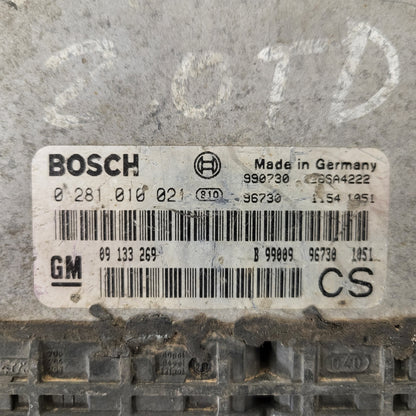 Opel Zafira ECU / 0281010021 / 09133269 / CS / BOSCH