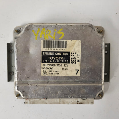 TOYOTA YARIS ECU / 89661-0D070 / MB275000-3424 / 2ZS-FE / DENSO