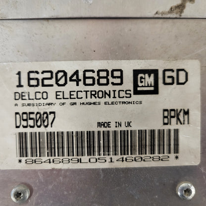 Opel ECU / 16204689 / D95007 / BPKM / DELCO