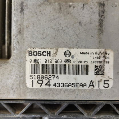FIAT CROMA ECU / 0281012962 / 51806274 / BOSCH