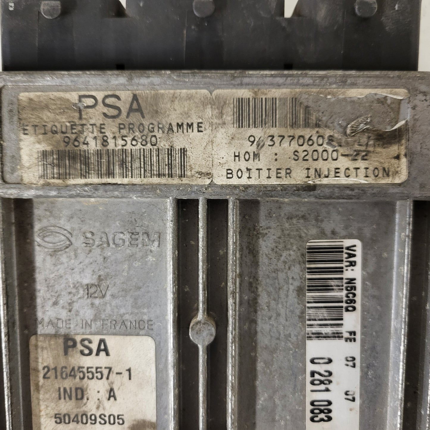 PEUGEOT CITROEN ECU / 9641815680 / 9637706080 / 21645557-1 / S2000-22 / SAGEM