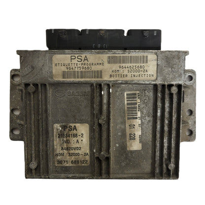 PEUGEOT CITROEN ECU / 21584168-2 / 9647759680 / 9644625680 / S2000-2A / SAGEM - B86-14 - 1