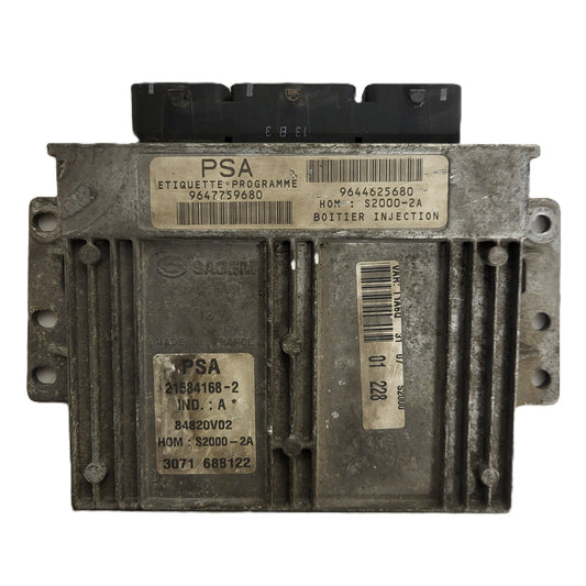 PEUGEOT CITROEN ECU / 21584168-2 / 9647759680 / 9644625680 / S2000-2A / SAGEM