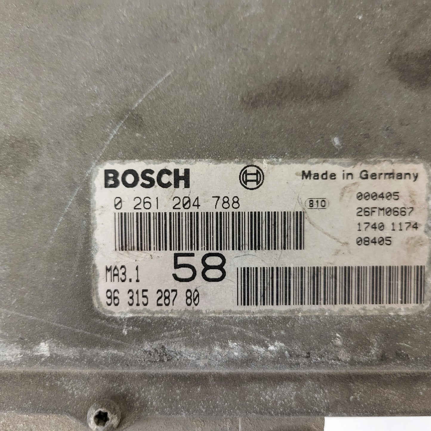 Peugeot Citroen ECU / 0261204788 / 9631528780 / MA3.1 / BOSCH