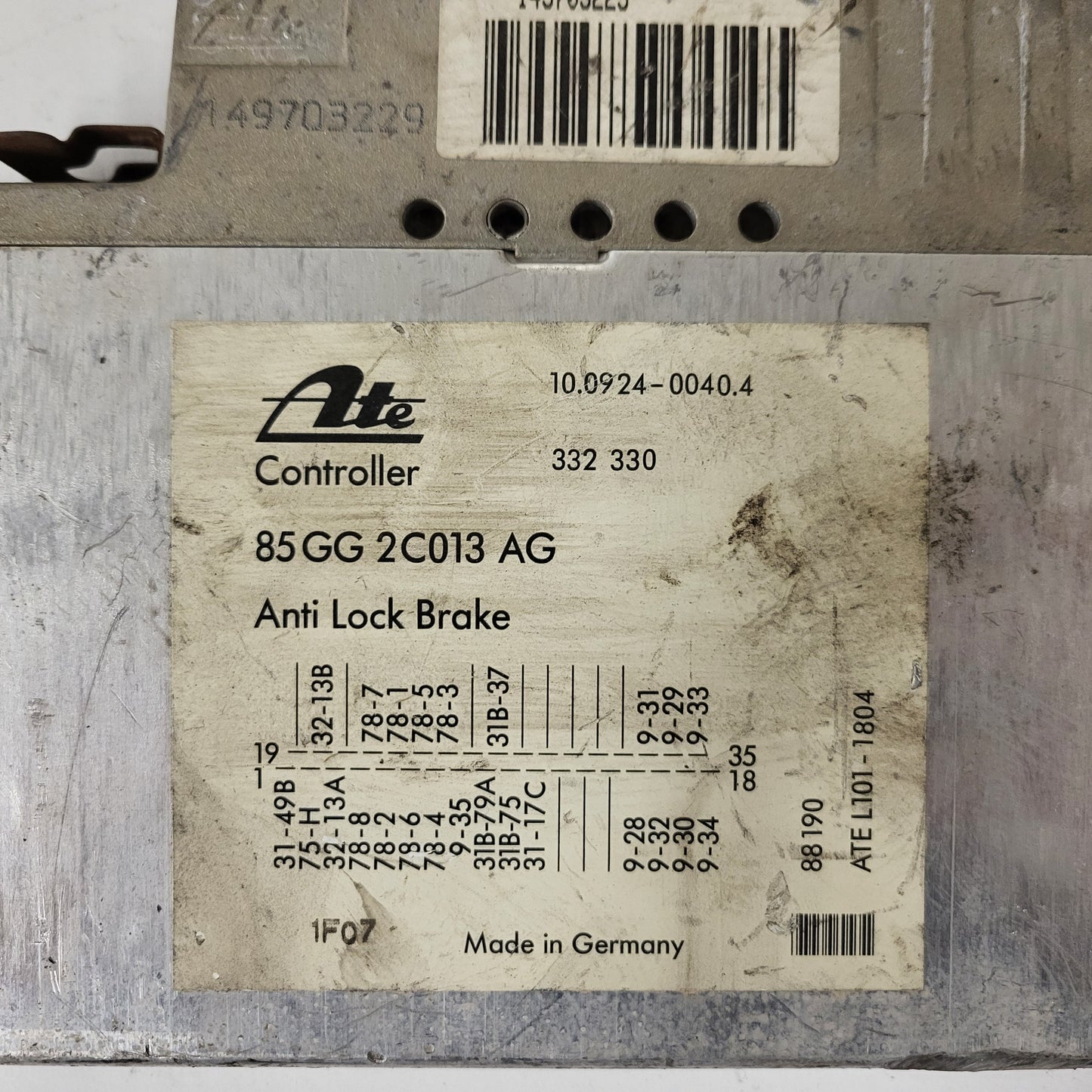 FORD SIERRA 1.8 2.0 CENTRALINA ABS ECU ATE 85GG2C013AG / 10.0924.0040.4 / 332330