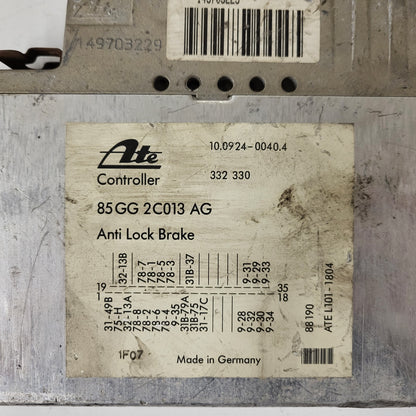 FORD SIERRA 1.8 2.0 CENTRALINA ABS ECU ATE 85GG2C013AG / 10.0924.0040.4 / 332330