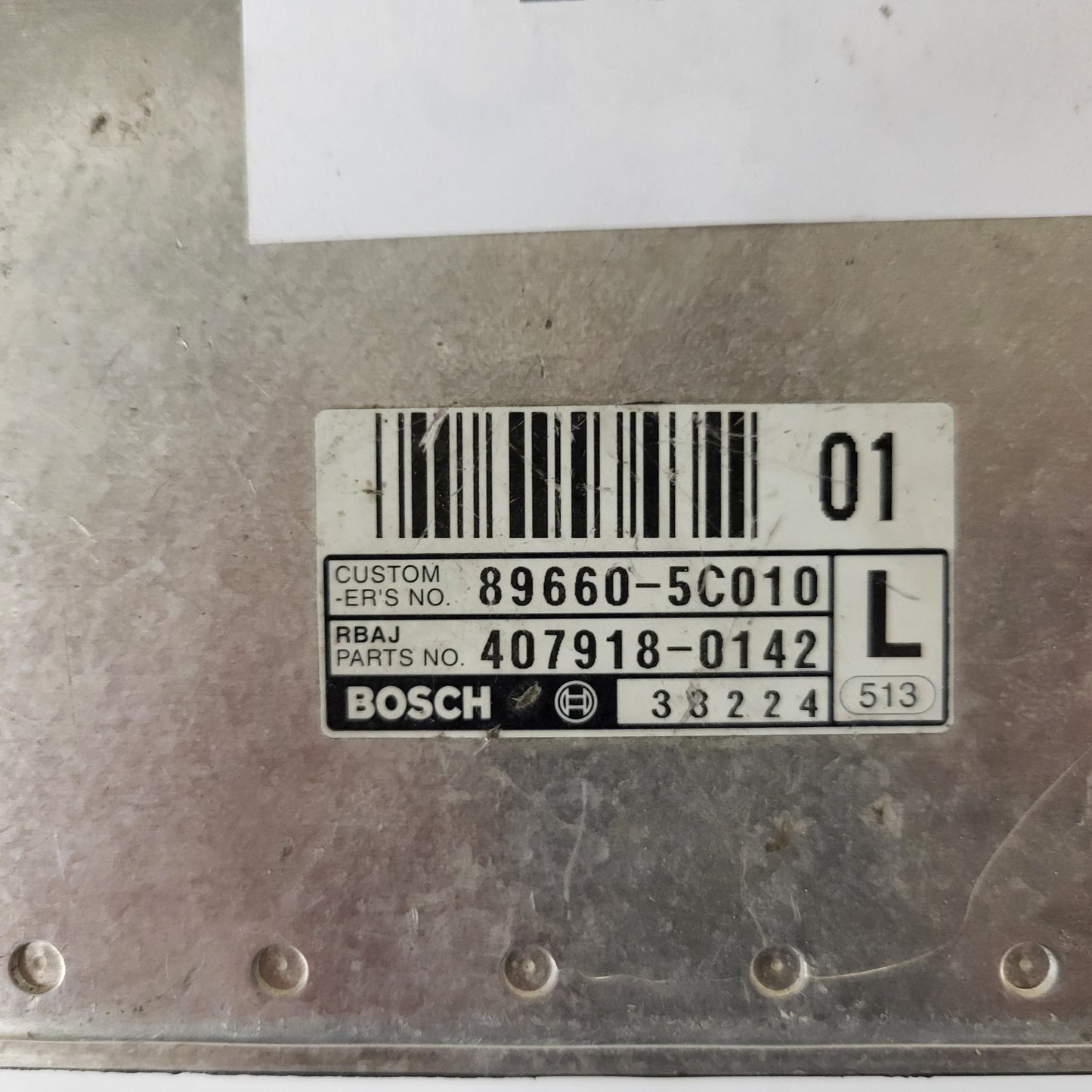TOYOTA YARIS ECU / 0281011126 / 89661-52890 / 1039S01489 / BOSCH