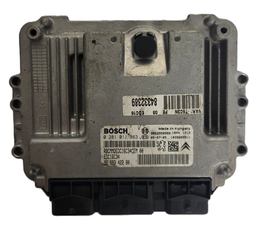 Peugeot Citroen ECU / 0281011863 / 9659342280 / EDC16C34 / BOSCH