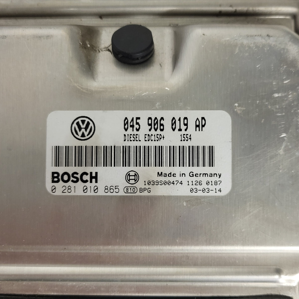 VW GOLF POLO ECU / 045906019AP / 0281010865 / EDC15P+ / BOSCH - B87-01 - 2