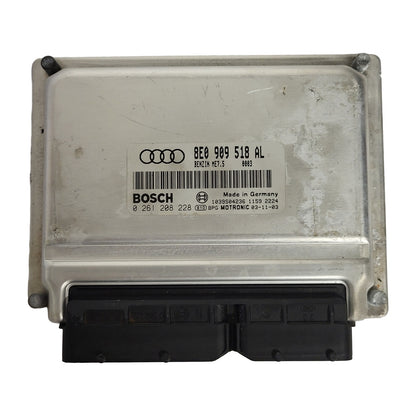 AUDI A4 B6 1.8T ECU / ME7.5 / 8E0909518AL / 0261208228 /  8E0909518 / BOSCH - B87-03 - 1