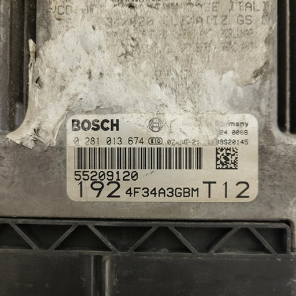 FIAT STILO ECU / 0281013674 / 55209120 / BOSCH