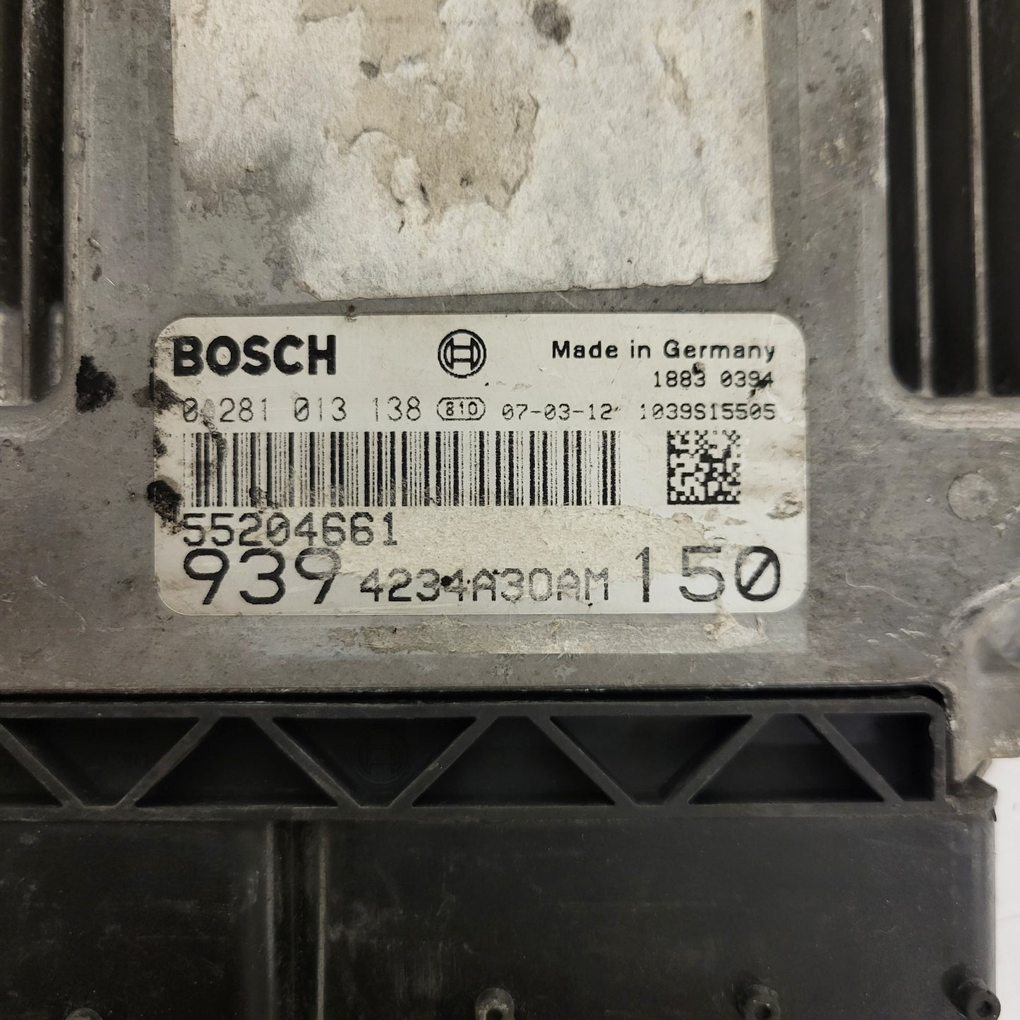 ALFA ROMEO 159 ECU / 0281013138 / 55204661 / 9394234A30AM / 1039S15505 / BOSCH