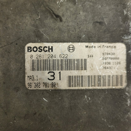 Peugeot 106 Citroen Saxo 1.1 ECU / 0261204622 / 9630278180 / MA3.1 / BOSCH
