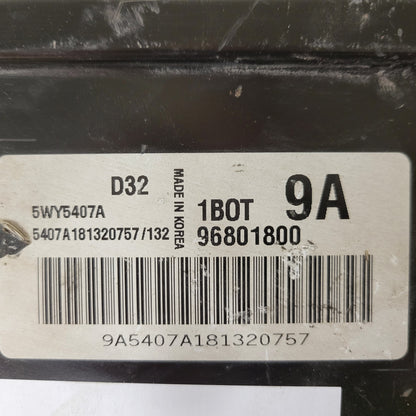 CHEVROLET MATIZ  ECU / 96801800 / 5WY5407A / 1BOT / 9A / D32