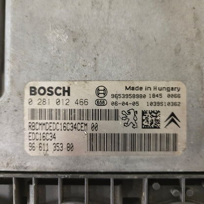 CITROEN XSARA PICASSO 1.6 HDI ECU / 0281012466 / 9661135380 / 9653958980 / BOSCH