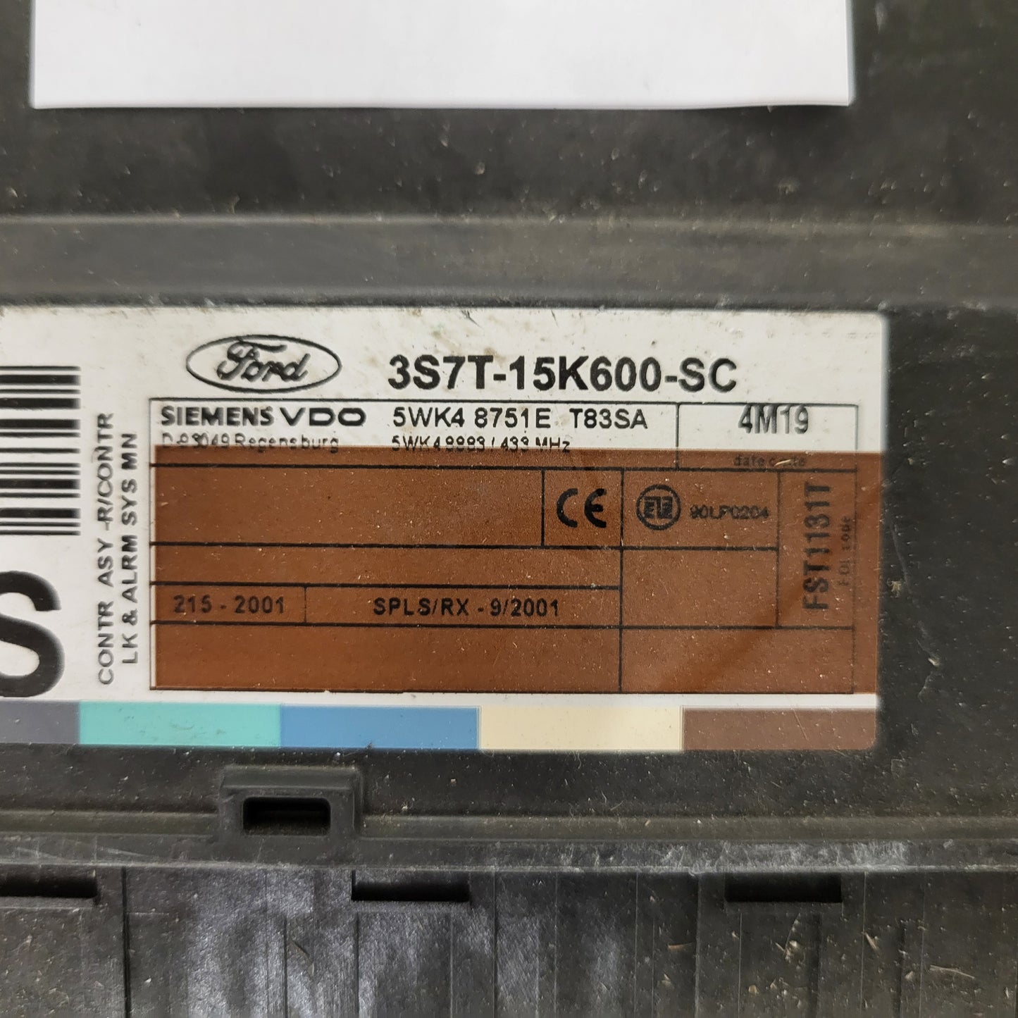 Ford ECU MODULE / 3S7T-15K600-SC / 5WK4 8751E T83SA / SIEMENS