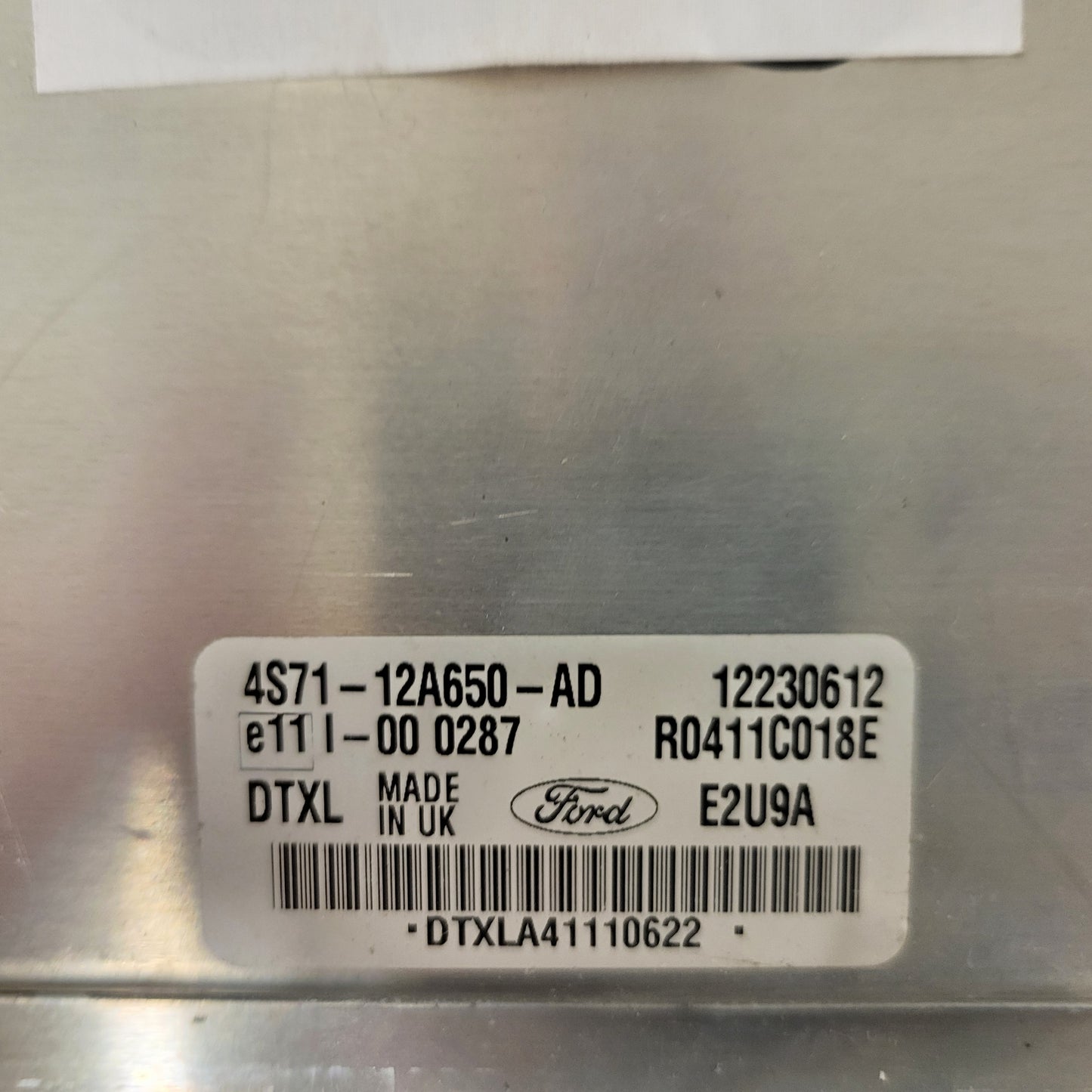 FORD MONDEO ECU / 4S71-12A650-AD / DTXL / R0411C018E / CONTROL UNIT