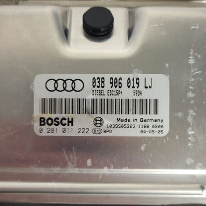 AUDI A4 ECU / 038906019LJ / 0281011222 / EDC15P+ / BOSCH - B88-09 - 2