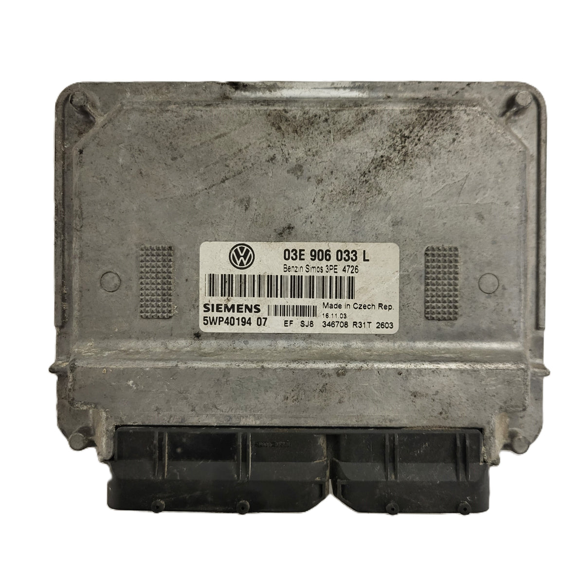 VW POLO 1.2 ECU / 03E906033L / 5WP40194 07 / SIEMENS - B88-24 - 1