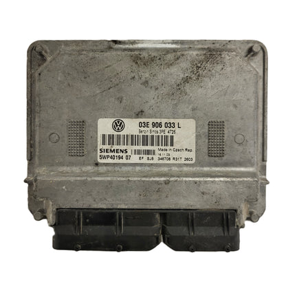 VW POLO 1.2 ECU / 03E906033L / 5WP40194 07 / SIEMENS - B88-24 - 1