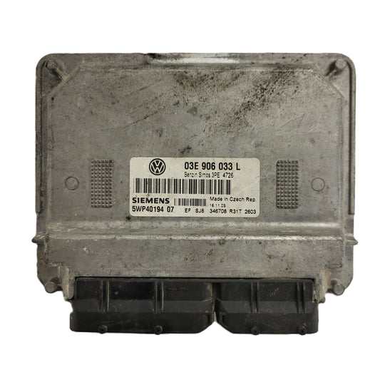 VW POLO 1.2 ECU / 03E906033L / 5WP40194 07 / SIEMENS