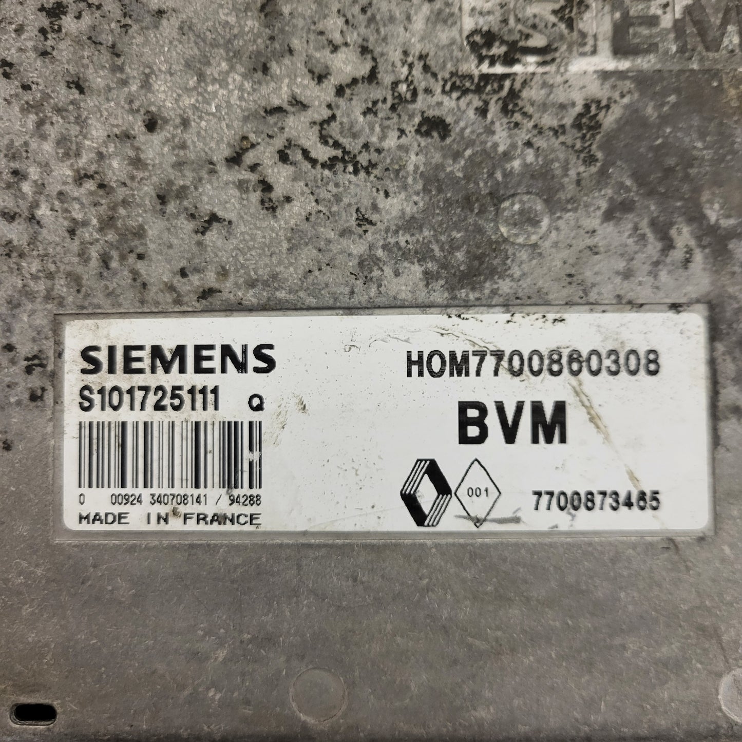 Renault ECU / S101725111Q / HOM7700860308 / 7700873465 / SIEMENS