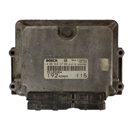 Fiat Stilo 1.9 JTD ECU / 0281010337 / 55185364 / BOSCH