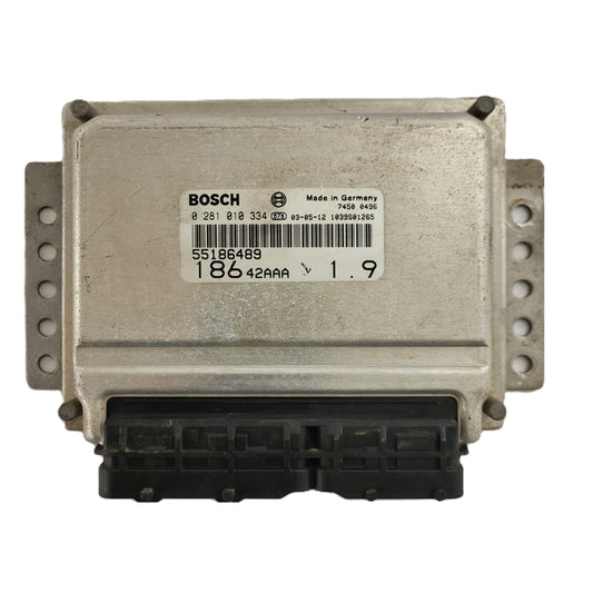 FIAT MULTIPLA ECU / 0281010334 / 55186489 / BOSCH