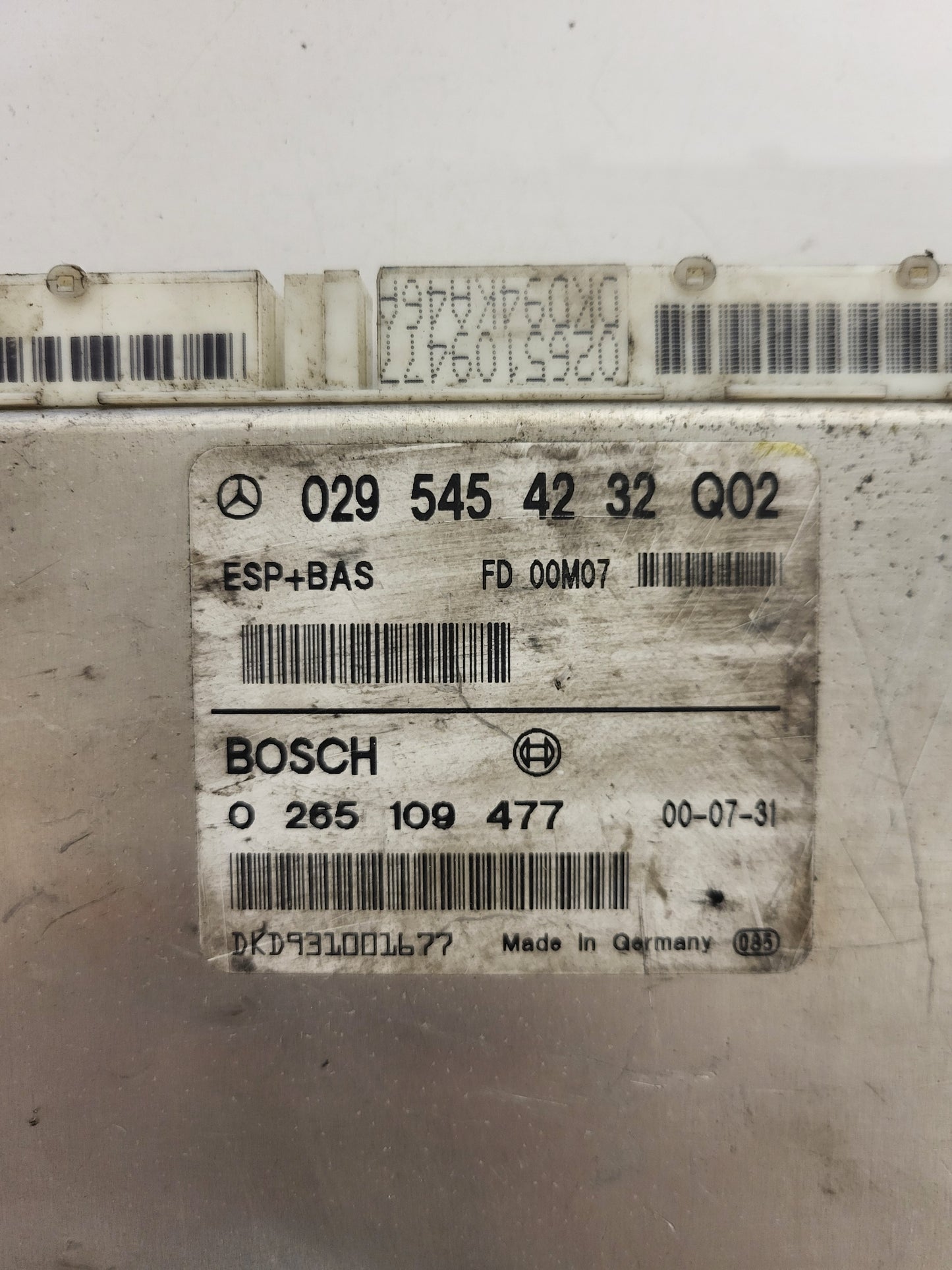 Mercedes A-Class W168 ESP ECU / 0295454232 / 0265109477 / BOSCH