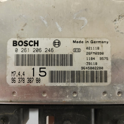 Peugeot Citroen ECU / 0261206246 / M7.4.4 / 9637838780 / BOSCH