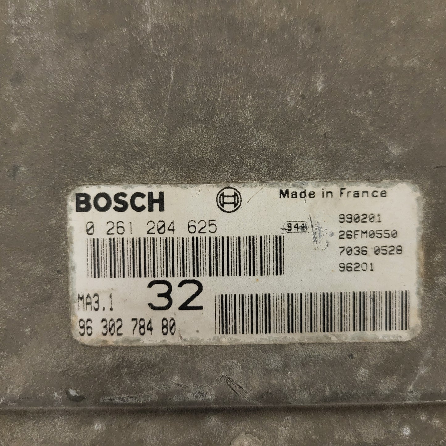 PEUGEOT CITROEN 106 SAXO ECU / 0261204625 / 9630278480 / MA3.1 / BOSCH