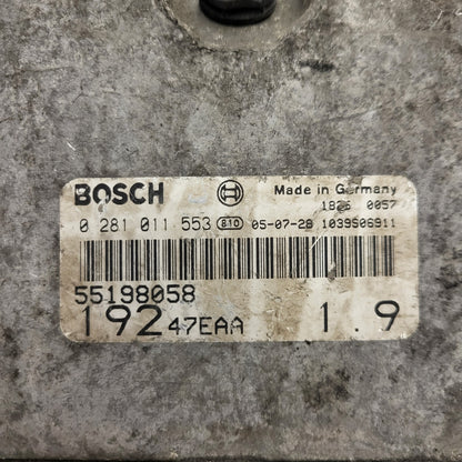 Fiat STILO ECU / 0281011553 / 55198058 / 19247EAA / BOSCH