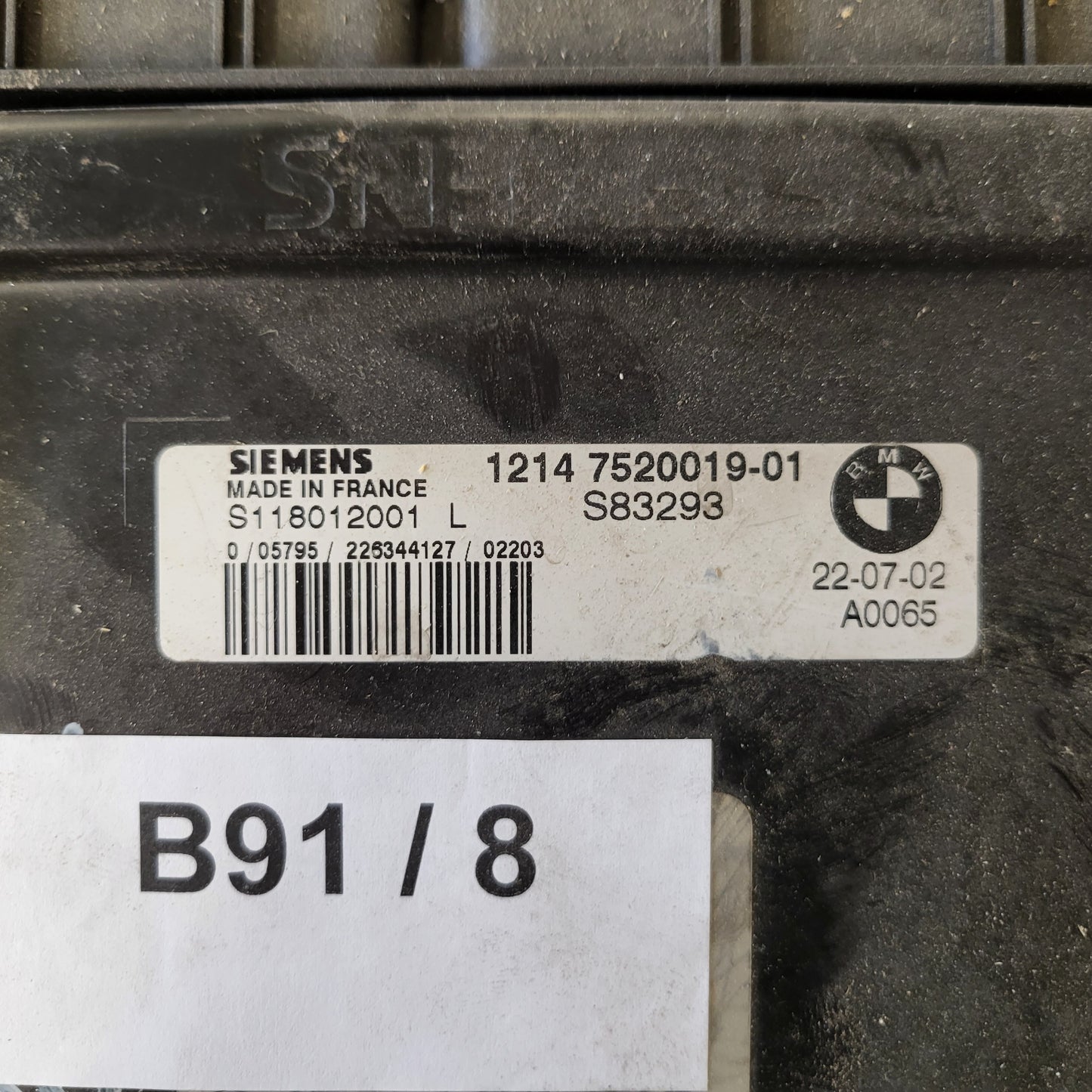 MINI COOPER 1.6 ECU / S118012001L / 1214752001901 / SIEMENS