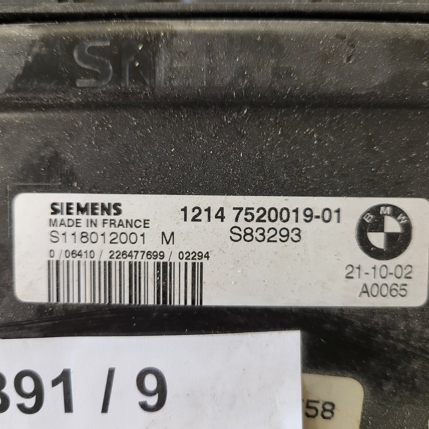 MINI COOPER ECU / S118012001M / 1214752001901 / SIEMENS