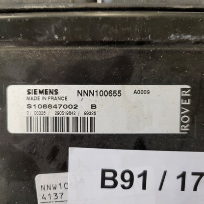 ROVER 75 2.0 ECU / S108847002B / NN100655 / SIEMENS
