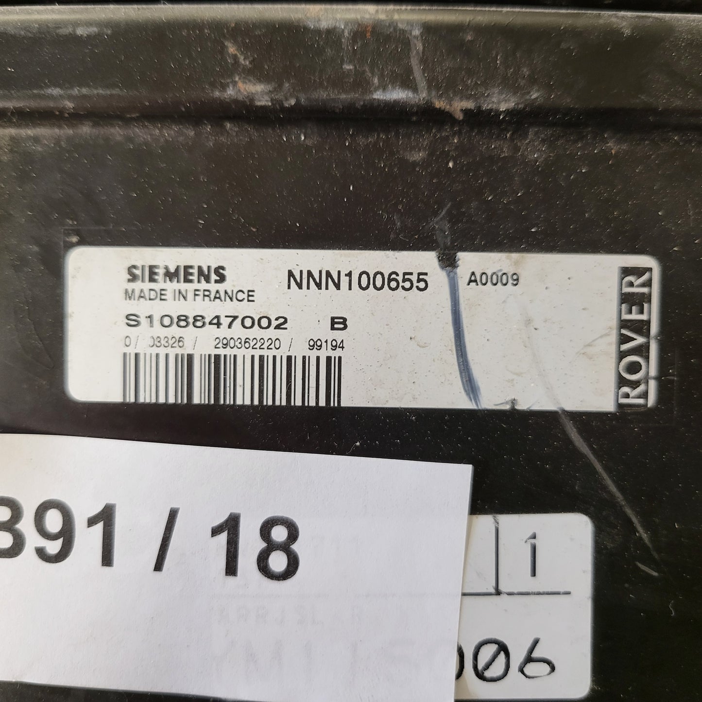 ROVER 75 2.0 ECU / S108847002B / NN100655 / SIEMENS