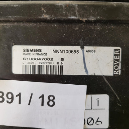 ROVER 75 2.0 ECU / S108847002B / NN100655 / SIEMENS