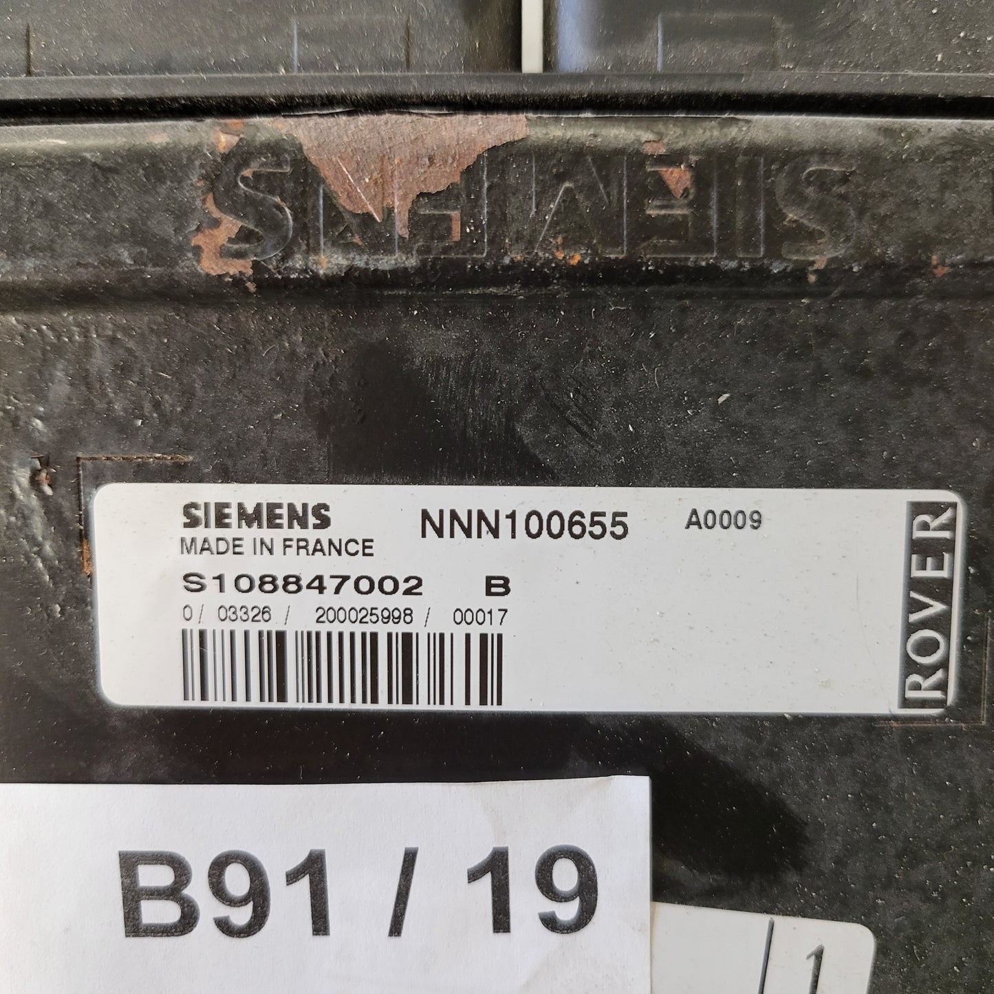 ROVER 75 2.0 ECU / S108847002B / NN100655 / SIEMENS