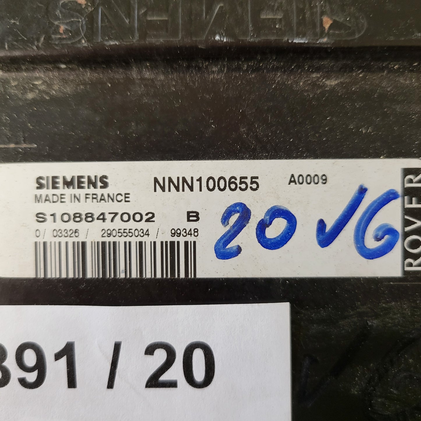 ROVER 75 2.0 ECU / S108847002B / NN100655 / SIEMENS