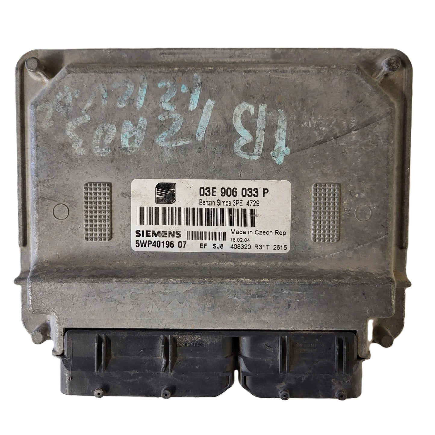 SEAT IBIZA 1.2 ECU / 03E906033P / 5WP40196 07 / 5WP4019607 / SIEMENS