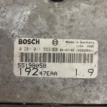 Fiat STILO ECU / 0281011553 / 55198058 / 19247EAA / BOSCH