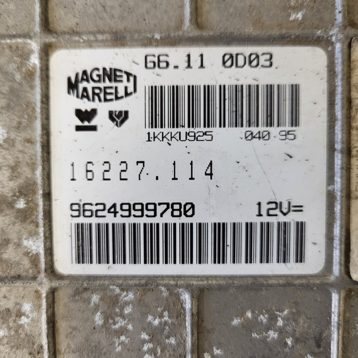 Peugeot 106 Citroen Ax 1.1 ECU / 9624999780 / G6.11 0D03 / G6.110D03