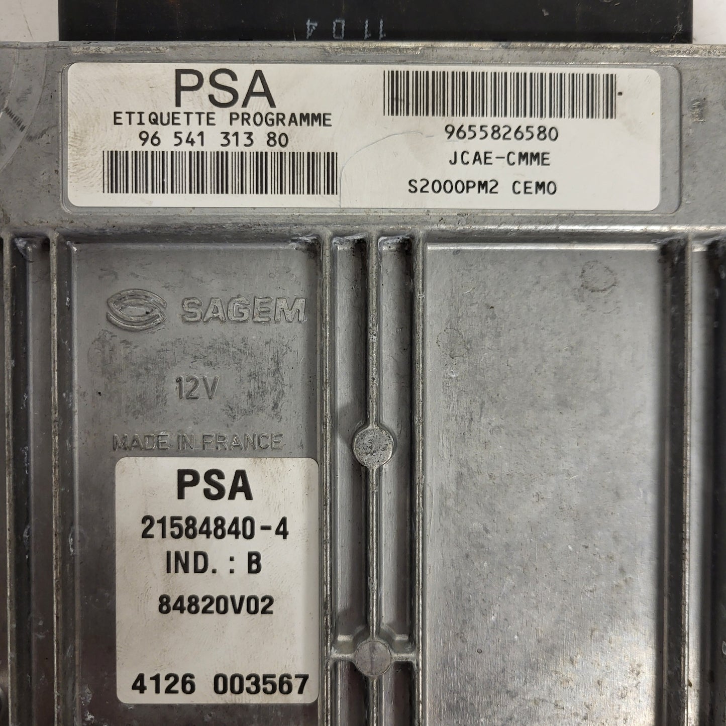 PEUGEOT 407 ECU / 21584840-4 / 9654131380 / 9655826580 / JACE-CMME