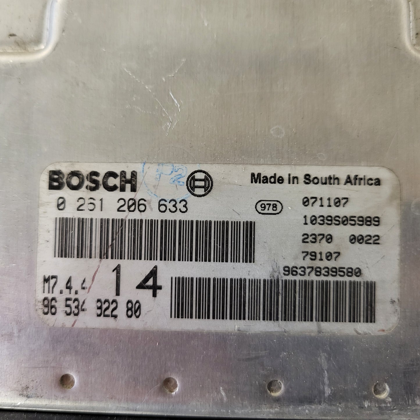Citroen Xsara Picasso ECU 1.6 / 0261206633 / 9653492280 / M7.4.4 / BOSCH