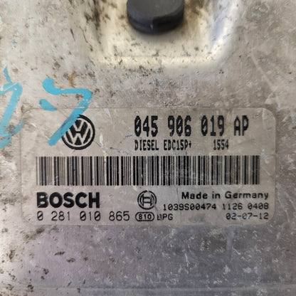 VW GOLF POLO ECU / 045906019AP / 0281010865 / EDC15P+ / BOSCH