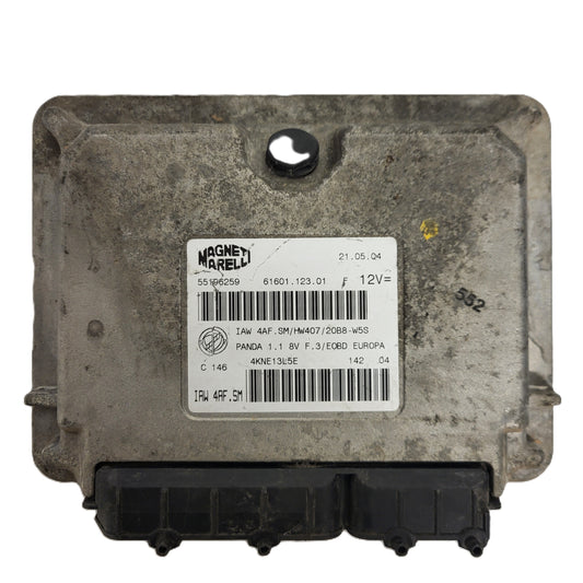 FIAT PANDA ECU / 55196259 / IAW 4AF.SM / HW407 / MAGNETI MARELLI