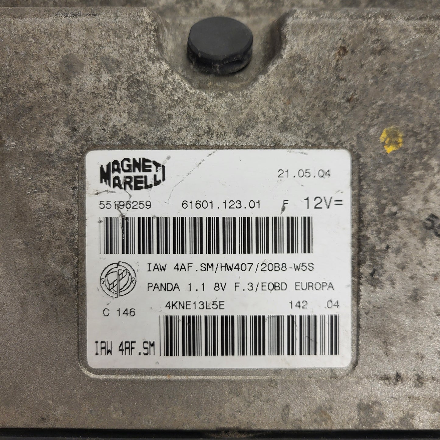 FIAT PANDA ECU / 55196259 / IAW 4AF.SM / HW407 / MAGNETI MARELLI