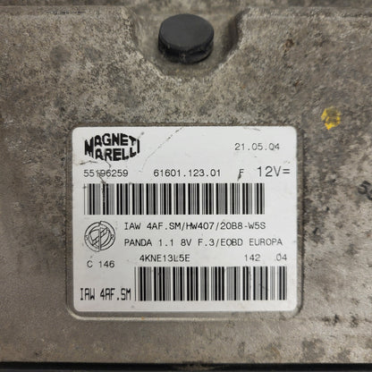 FIAT PANDA ECU / 55196259 / IAW 4AF.SM / HW407 / MAGNETI MARELLI